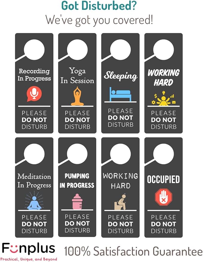 Do Not Disturb Door Hanger Sign, 2 Pack (Printed on Both Sides), 9.3″x3.5″ PVC Plastic, Please Do Not Disturb Sign for Home, Office, Hotel, Bathroom, Bedroom, Counseling, Therapists, Clinic, Starfish