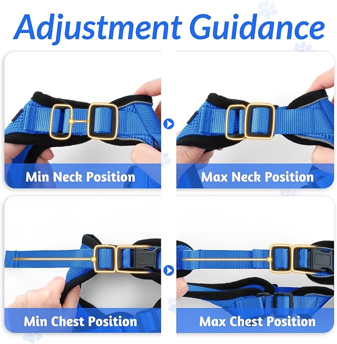 rabbitgoo Cat Harness and Leash for Walking, Escape Proof Soft Adjustable Vest Harnesses for Cats, Easy Control Breathable Reflective Strips Jacket, Navy Blue, M