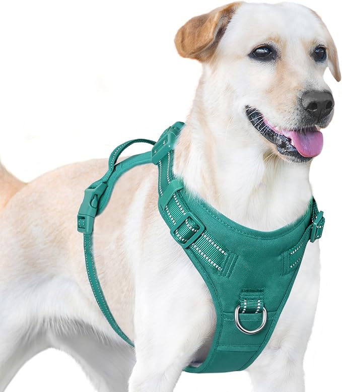 No Pull Dog Harness, Reflective Puppy Vest for Small Medium Large Sized Dog(MARRS Green,XL)