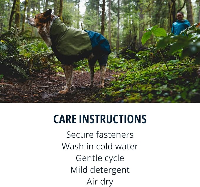 Ruffwear, Sun Shower Dog Raincoat Coverall, Waterproof & Windproof All-Weather Jacket with Full Coverage & Leg Straps, Lightweight & Reflective Dog Gear, Midnight Blue, X-Small