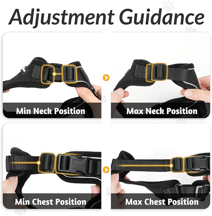 rabbitgoo Cat Harness and Leash for Walking, Escape Proof Soft Adjustable Vest Harnesses for Cats, Easy Control Breathable Reflective Strips Jacket, Black, XXS