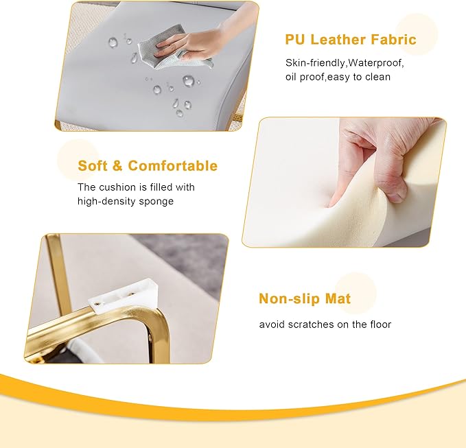 Round Dining Table Set for 4,36" Glass Dining Table Set for 4 with Stainless Steel Leg,Small Kitchen Table Set for 4 with Cushion Chairs,5 Piece Dining Table Set Space Saving