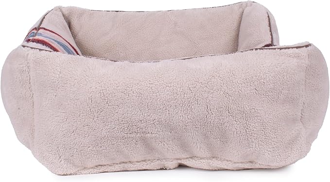 Pendleton Berber Kuddler Dog Bed - Serape Rosewood, L