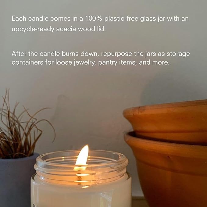 Public Goods 3-Pack Scented Soy Candle Set for Women & Men | Long Lasting & Non Toxic | Made with Natural Soy Wax & Organic Essential Oils | Gift Box | 3.5oz Jars