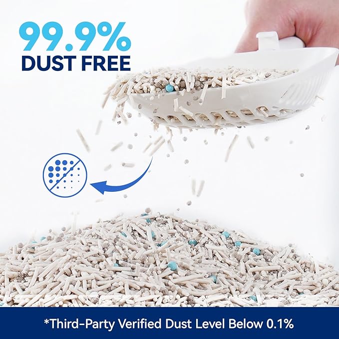 OPET Mixed Tofu Cat Litter - 19lb Strong Clumping Litter, Mixed Tofu and Bentonite, 99.9% Dust Free and Flushable Cat Litter, Natural Sustainable Ingredients Odor Control, Low Tracking(19lb, Milk)