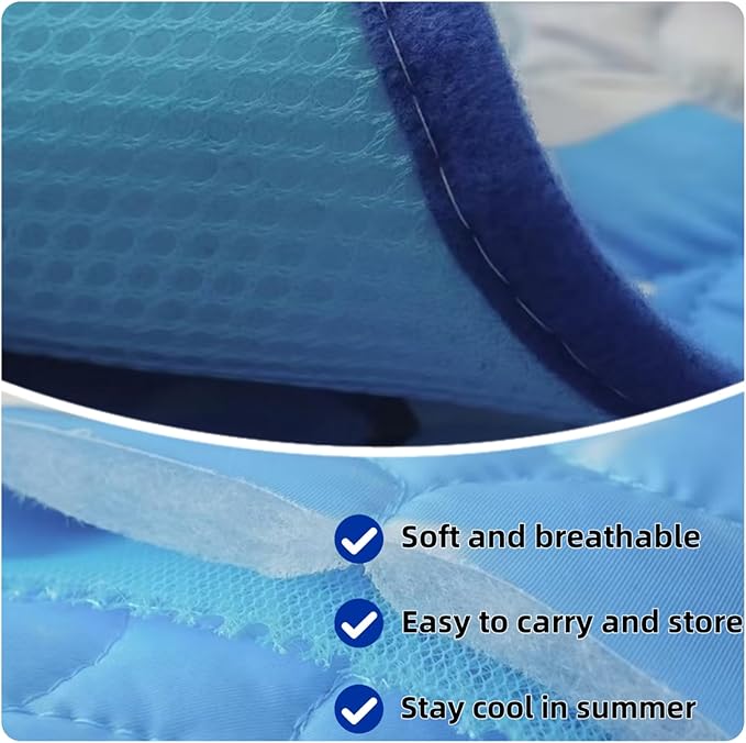 Large Dog Cooling Mat 27.56x21.65 Inches - Self Cooling Pad for Large Breeds, Portable Pet Cooling Pad for Crate & Outdoor Use, Durable Oxford Fabric (L, Dogs & Cats)