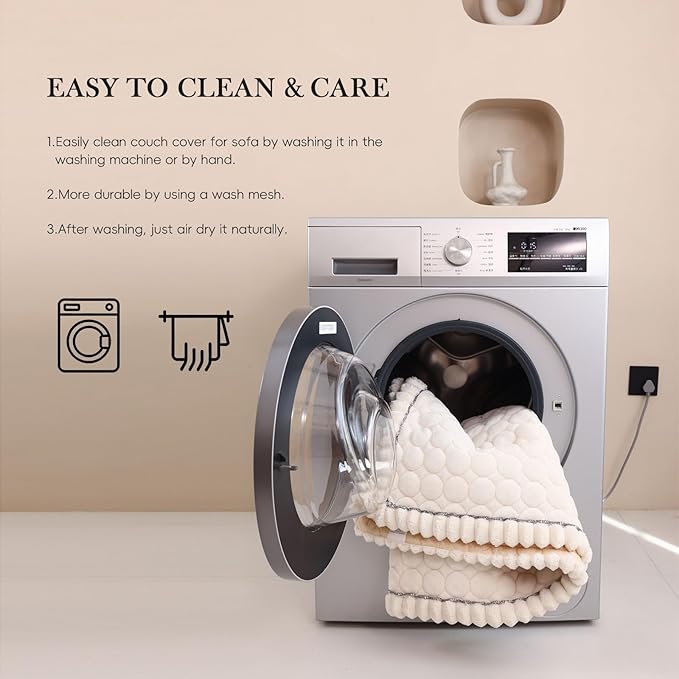 Couch Covers for 3 Cushion Couch Sofa Pet Friendly,Non-Slip Sofa Cover Washable