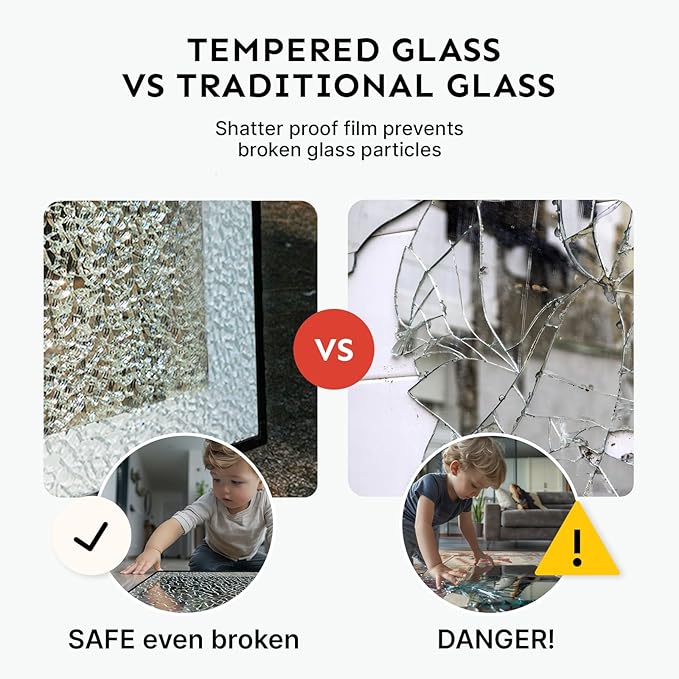 Kosmonia 72x24 Full Length Mirror, Dimmable 3 Color LED Light w/Light Memory, Distortion Free Silver Coating Mirror, HD Reflection &Anti Desilvering,Tempered Glass &Shatter Proof Film Doubles Safety