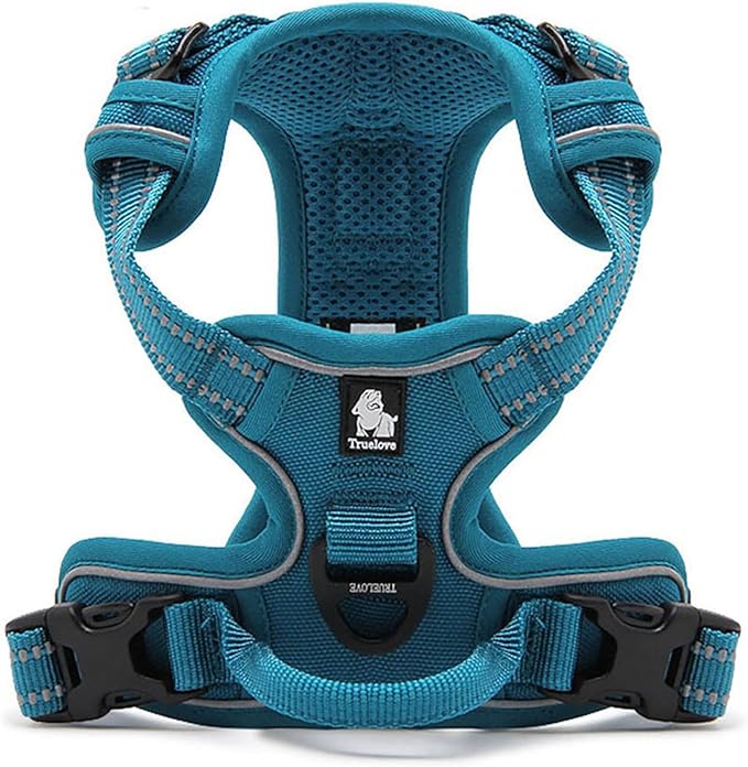 TRUE LOVE Truelove Adjustable No-Pull Dog Harness Reflective Pup Vest Harnesses Comfortable Control Brilliant Colors TLH5651(Blue,XL)