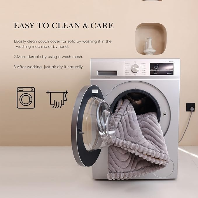 Couch Covers for 3 Cushion Couch Sofa Pet Friendly,Non-Slip Sofa Cover Washable