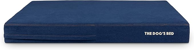 The Dog’s Bed Orthopedic Memory Foam Dog Bed, XXL Blue Denim54x36, Pain Relief for Arthritis, Hip & Elbow Dysplasia, Post Surgery, Lameness, Supportive, Calming, Waterproof Washable Cover