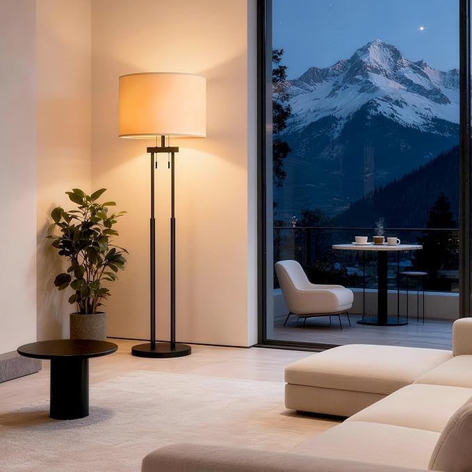 Dimmable Floor Lamps,Reading Floor Lamp, Standing Lamp, Tall Lamp, Floor Lamps for Living Room, Floor Lamp with Remote & App Control, 2 Bulbs(Included)