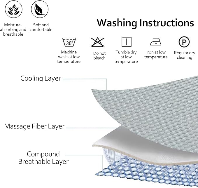 Trumoon Cooling Mat for Dogs and Cats, Pet 3D Pebble Cooling Blanket for Indoor and Outdoor (Grey, X-Large(27.6"×39.4"))