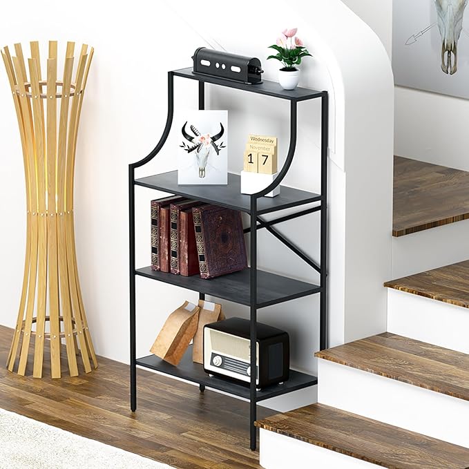 Console Table, entryway Table 4-Tier Sofa Table with Storage Shelves, Couch Table Behind Sofa, Standing Bakers Rack