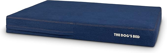 The Dog’s Bed Orthopedic Memory Foam Dog Bed, XXL Blue Denim54x36, Pain Relief for Arthritis, Hip & Elbow Dysplasia, Post Surgery, Lameness, Supportive, Calming, Waterproof Washable Cover