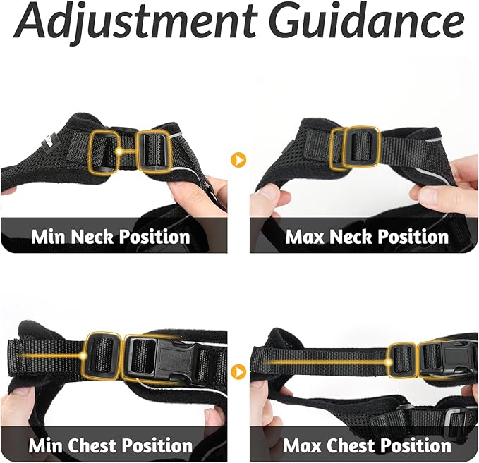 rabbitgoo Cat Harness and Leash for Walking, Escape Proof Soft Adjustable Vest Harnesses for Cats, Easy Control Breathable Reflective Strips Jacket, Black, XS