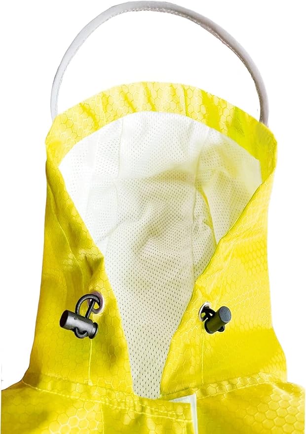Dog Raincoat Waterproof Reflective Slicker - Lightweight Breathable Hooded Poncho Rain Coat Jacket with Adjustable Belly Strap and Leash Hole for Small Medium Large Dogs (Yellow, X-Small)