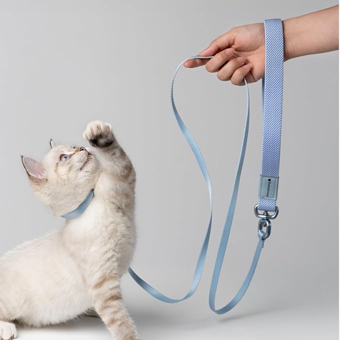 Cat Harness and Leash 2-in-1, Escape Proof Anti-Chocking Harness Adjustable Lighweight Leash Walking Outoor Training for Kitten Small Large Cats Puppy, US IDA Bronze Award (Monet Purple)