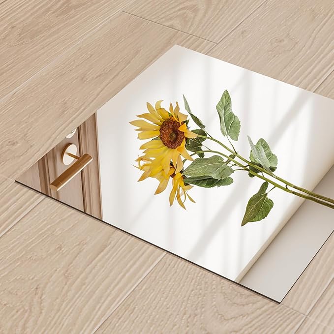 Vlush Adhesive Mirror Tiles 12'' x 12'' x 10PCS Home Gym Decor Full Body & Full Length Mirrors Wall Mounted Mirrors Decorative for Home Gym, Door, Bedroom & Bathroom