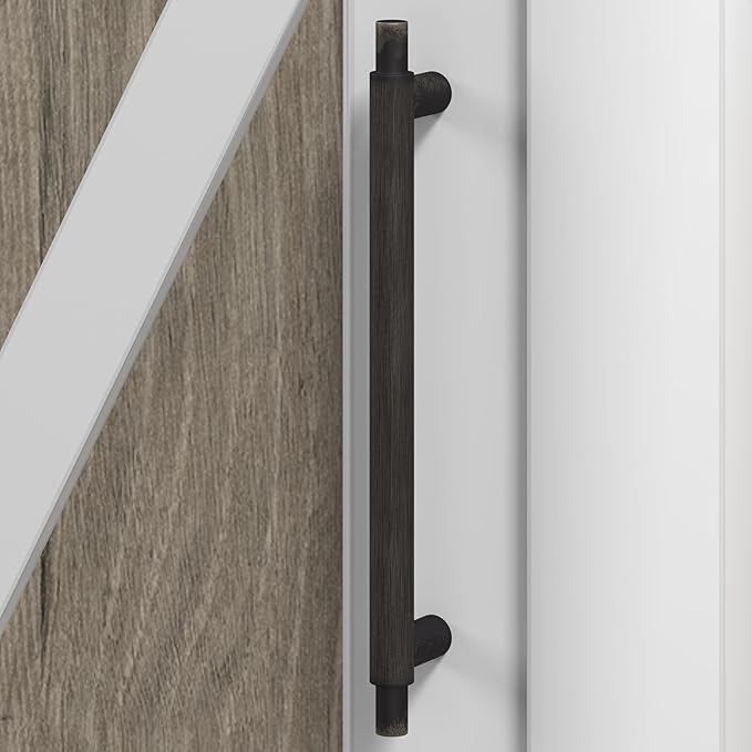 Bush Furniture Key West Computer Desk with Storage | Farmhouse PC Table for Home Office in Pure White and Shiplap Gray | 54W x 24D