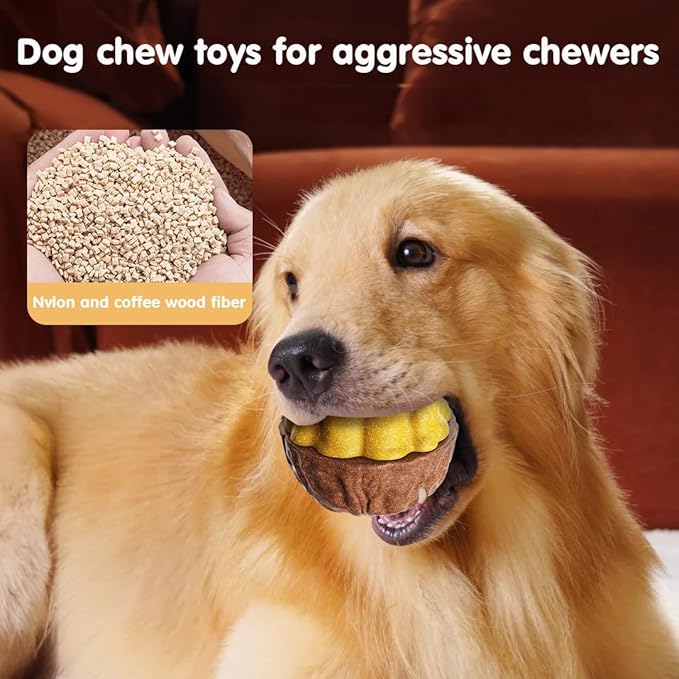 Freezable Dog Chew Toy, Long-Lasting Rubber Treat Dispenser for Aggressive Chewers, Interactive Dental Toy with Frozen Treat Holder, Easy to Clean,Anxiety Relief