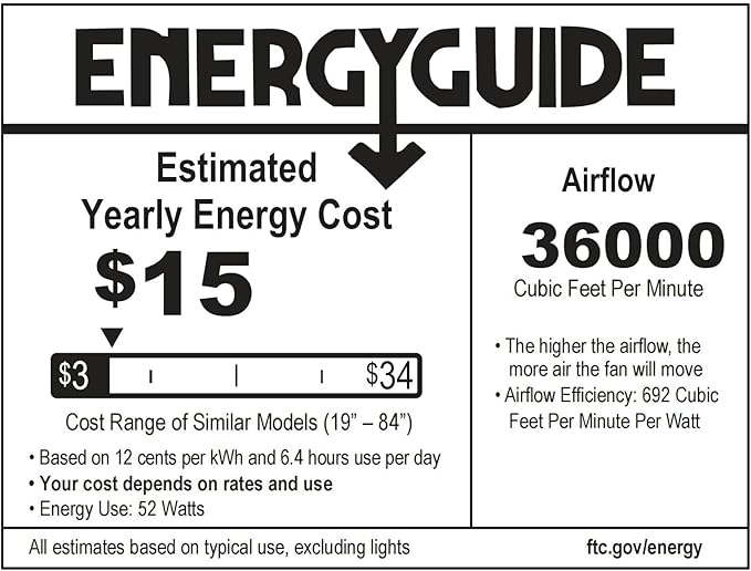 120 Inch Industrial Ceiling Fans without Lights, DC Motor Large Shop Garage Ceiling Fan with Remote, 36000 CFM High Airflow Big Ceiling Fan, Reversible Metal Fan for Warehouse Barn Commercial Space