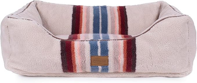 Pendleton Berber Kuddler Dog Bed - Serape Rosewood, L
