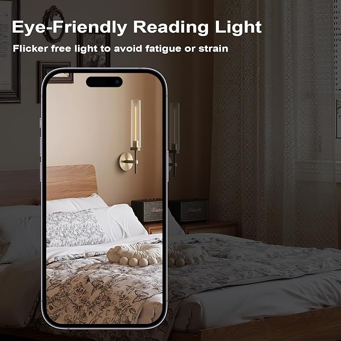 Brass Wall Sconces Set of Two, 19" Knurling Gold sconces Wall Lighting, Bathroom Vanity Light Fixtures, Modern Wall Lights for Bathroom, Mirror, Living Room, Hallway,Staircase