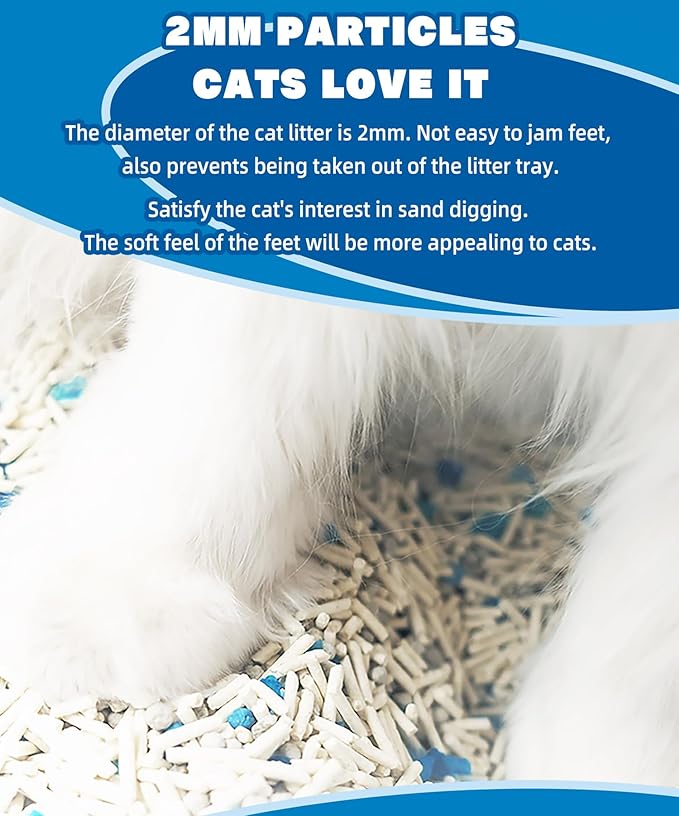 NIKORO Mixed Cat Litter,Strong Clumping Cat Litters,Odor Control and Unscented Ultra Absorbent Water Flushable Bentonite Tofu Cat Litter,Dust Free Scent Free,21 lbs(5.29 lbs×4Bags)