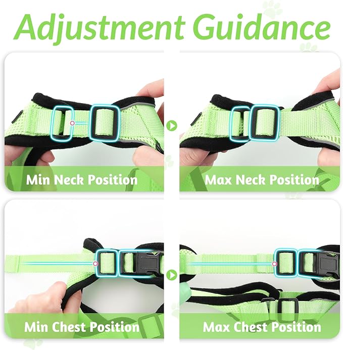 rabbitgoo Cat Harness and Leash for Walking, Escape Proof Soft Adjustable Vest Harnesses for Cats, Easy Control Breathable Reflective Strips Jacket, Light Green, XXS