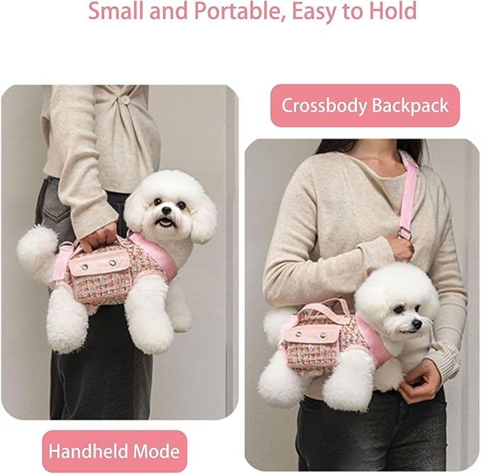 Dog Lift Harness Backpack,3 in 1 Convertible Pet Carrier for Dogs/Cats,Horizontal Design Dog Carrier with Adjustable Back Straps,Dog Harness and Leash Set,Adjustable Sling