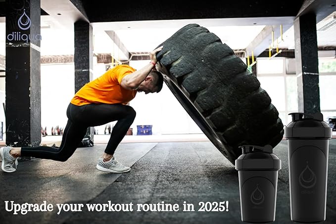 1 PACK, 24 oz Shaker Bottle with Powerful Wire Whisks for Protein Mixes | Leakproof Blender Shaker Bottle (Black)| BPA-Free & Dishwasher Safe | Shaker Cup for Protein Shakes