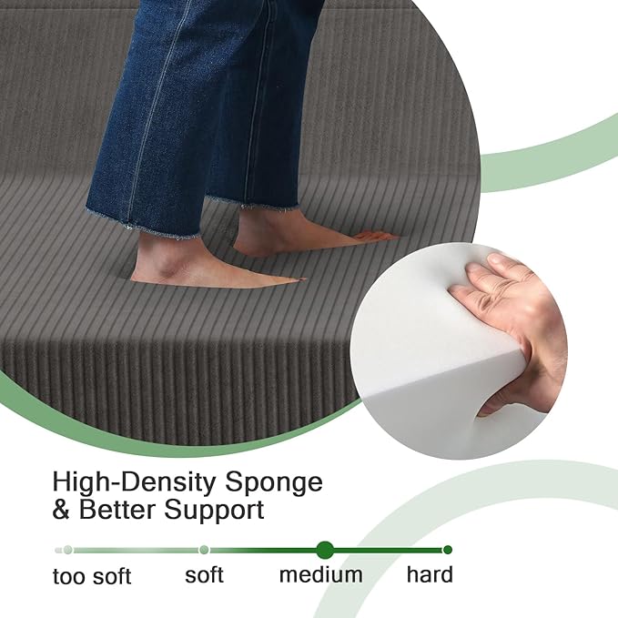 COMAX Folding Sofa Bed, 8-in-1 Foldable Floor Couch Corduroy Convertible Futon Sofa, Fold Out Chair Bed Sleeper Mattress Comfy Portable Lounge Loveseat Guest for Living Room Bedroom, Dark Grey