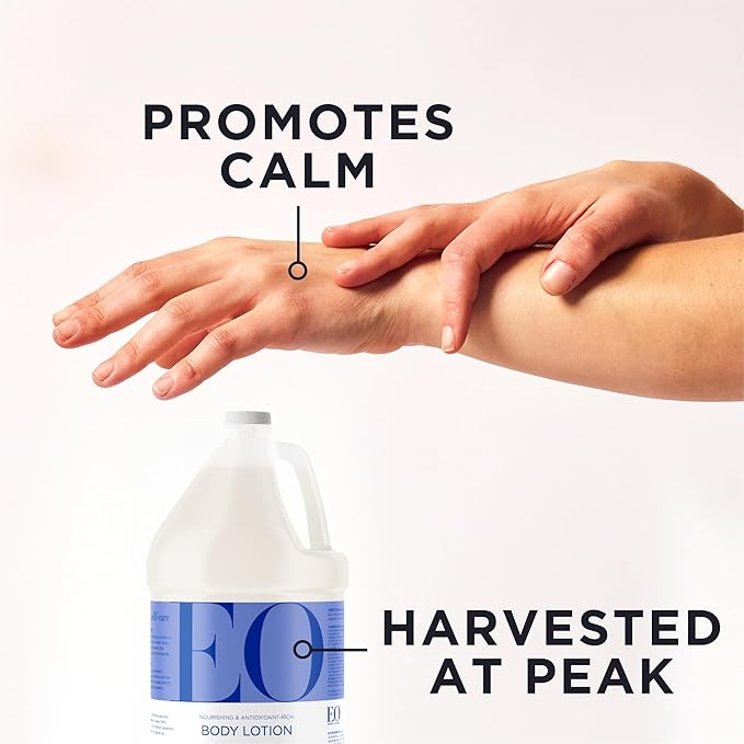 EO Body Lotion Refill, 1 Gallon, French Lavender, Organic Plant-Based, Botanical Extracts, Vitamin E with Pure Essential Oils