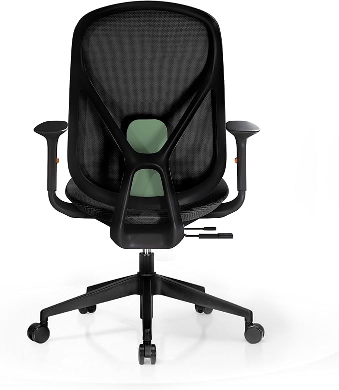 Mesh Office Chair – Ergonomic Office Chair with Lumbar Support, Adjustable Armrests & Sliding Soft Seat Cushion – Holds Up to 270lbs (Black)