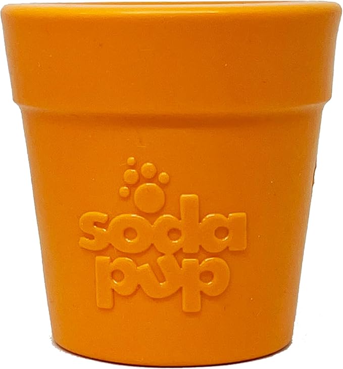 SodaPup Flower Pot – Durable Dog Treat Dispenser & Chew Toy Made in USA from Non-Toxic, Pet Safe, Food Safe Rubber Material for Mental Stimulation, Problem Chewing, Calming Nerves, & More