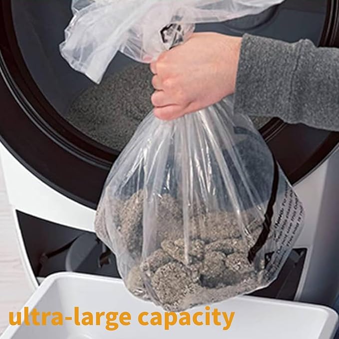 100 Count Waste Drawer Liners Bags Compatible with Litter R-obot 4 Waste Bags Cat Robot Litter Bags for most Litter Box Robot Models, 9-11 Gallons Litter Box Liners