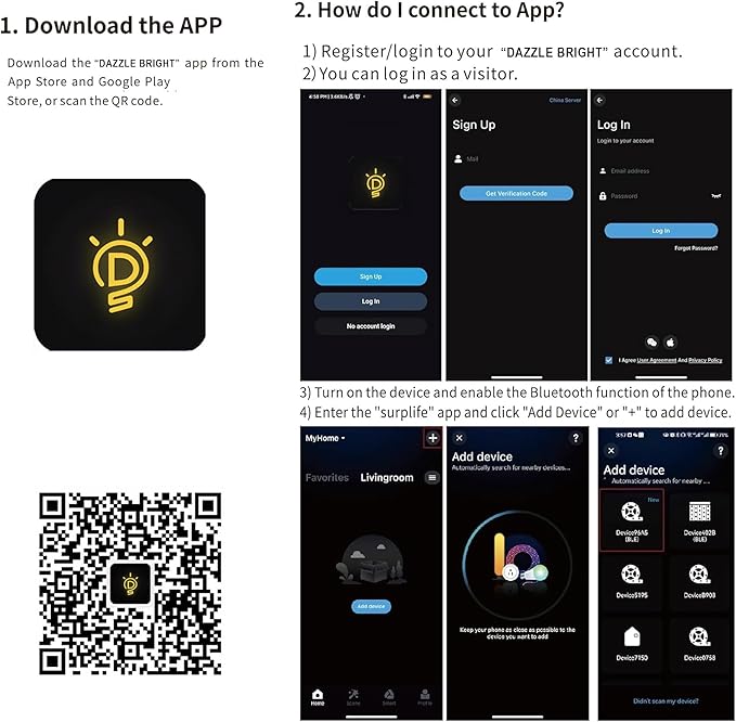 Dazzle Bright Smart Christmas String Lights, 164FT 500 LED RGB Color Changing String Lights with Remote & App Controlled, Halloween Decorations for Indoor Outdoor Holiday Xmas Tree Party Decor