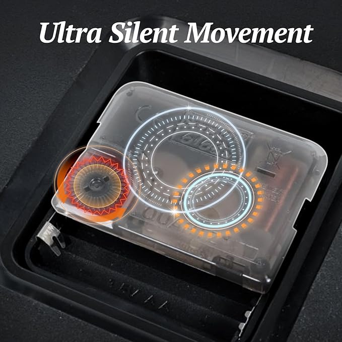 Geevon Vintage Wall Clock, Silent 18" Non Ticking Retro Round Clock Quartz Decorative Battery Operated Wall Clock for Kitchen, Office, Bedroom, Living Room, Classroom, Decor