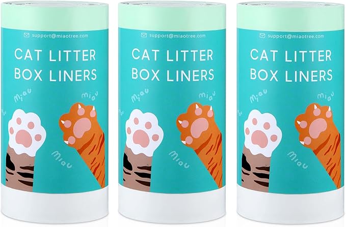 30 Pieces Jumbo Cat litter Box Liners, 46" x 19" XXL Heavy Duty Litter Tray Liner Bags with Drawstring for Extra Large Cat Litter Box