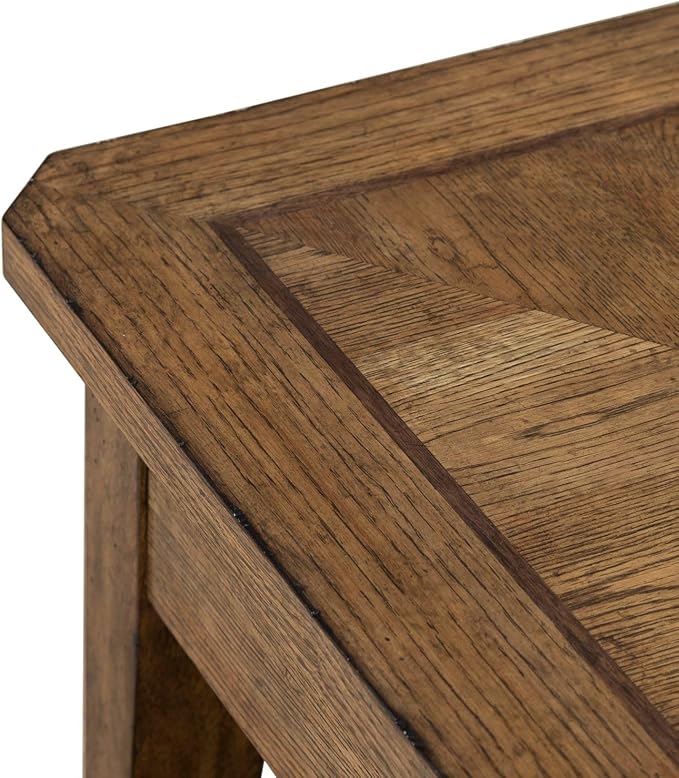 Liberty Furniture Carolina Park End Table for Living Room - Amber Brown Oak