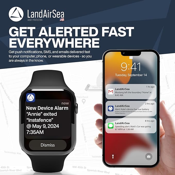 LandAirSea Overdrive Permanent GPS Tracker - Includes Waterproof Hardwire Kit and Permanent Mount. Perfect for Long-Term Tracking of Equipment, Vehicles, and More. Real-Time Global Tracking.