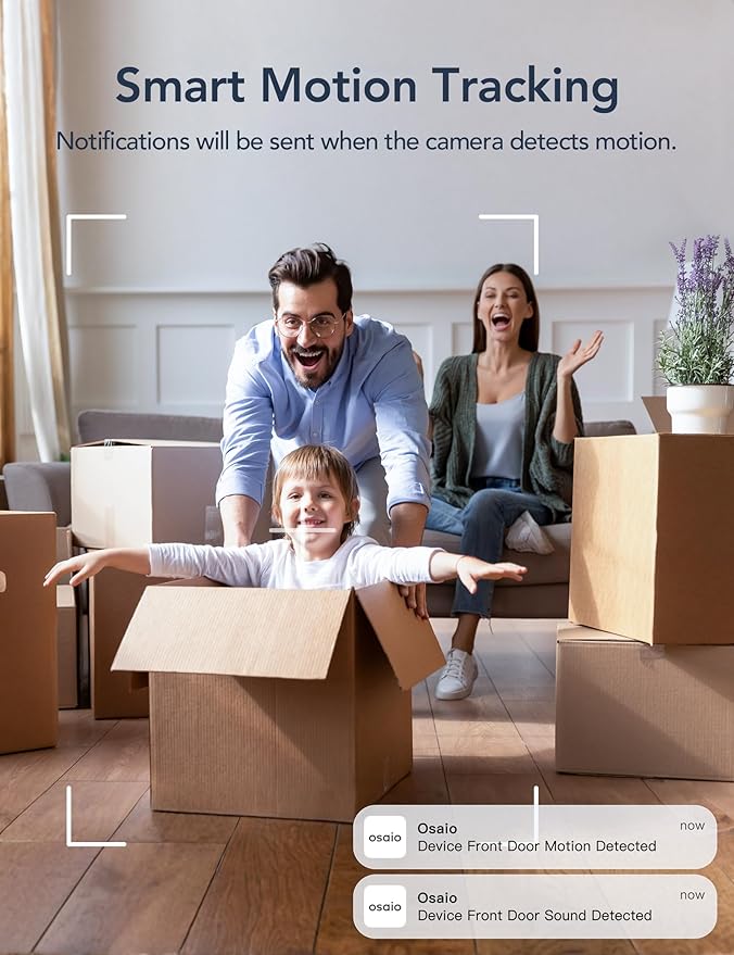 GNCC Indoor Security Camera, 2K Cameras for Home Security with Motion Detection, Baby/Pet Camera with Phone App, Night Vision, 2-Way Audio, Works with Alexa & Google Home, 2.4G WiFi (only)