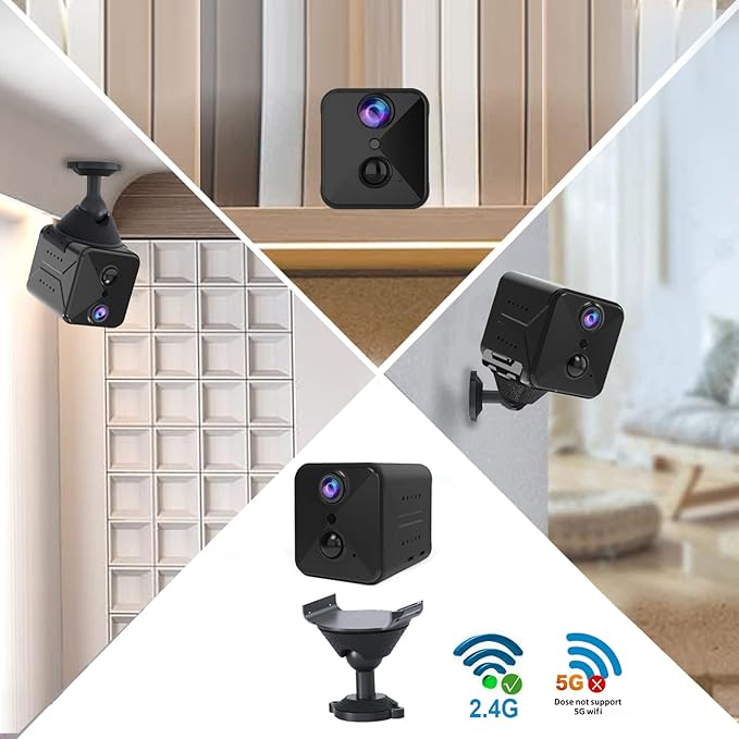 Upgraded Spy Camera WiFi Hidden Camera,4K HD Home Security Camera,100 Days Standby Battery Life,AI Motion Detection Alerts, Clear Night Vision,Real Time Record Surveillance Camera