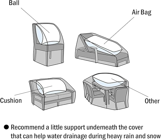 F&J Outdoors Patio Chair Covers, Heavy Duty Waterproof UV Resistant Outdoor Stackable Chair High Back Chair Cover, Grey, 27" W x 37" D x 47" H