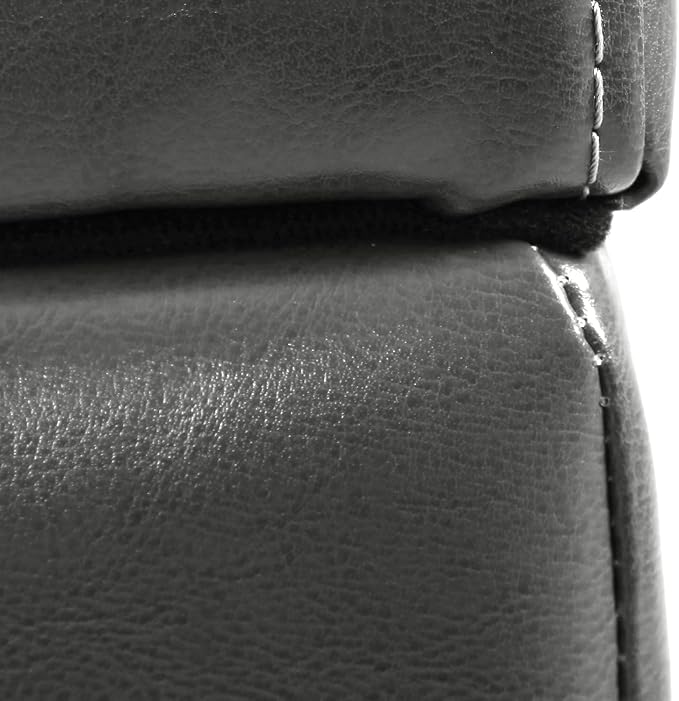 Joveco Storage Ottoman Bench, Tufted Leather 51 Inch Storage Bench for End of Bed Bedroom Living Room (51”, Dark Gray)