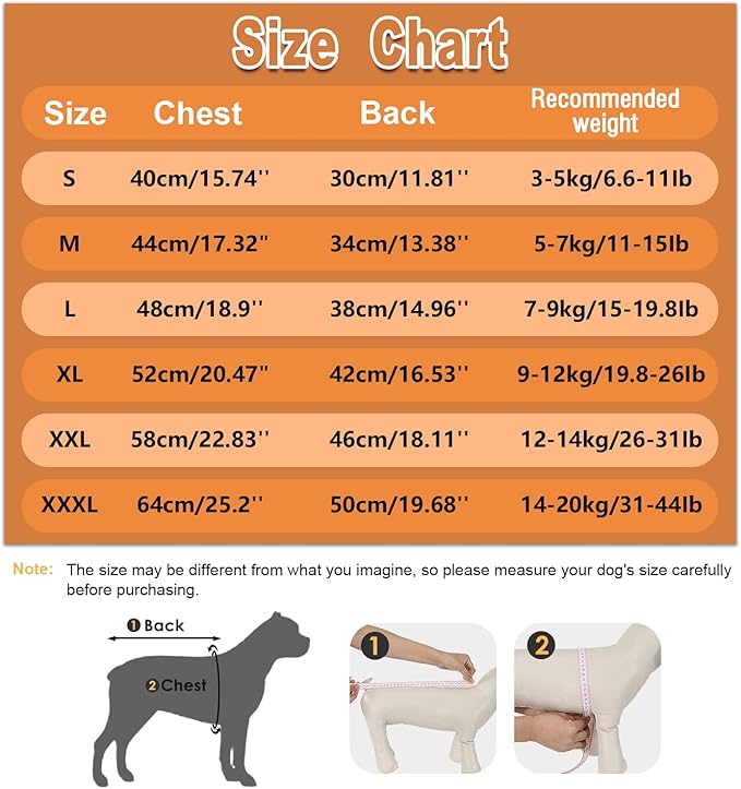 Winter Coat, Waterproof Jacket, Warm Turtleneck Fleece Vest With Built-in Harness, Reflective Snow Jacket Snowsuit for Small Medium Large Dogs, Orange XXXL