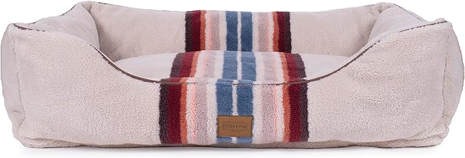 Pendleton Berber Kuddler Dog Bed - Serape Rosewood, XL