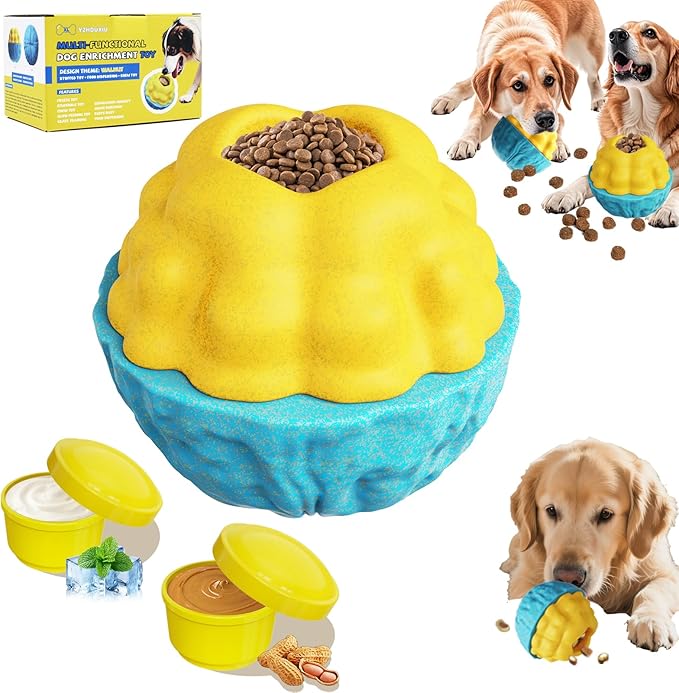 Interactive Dog Toys,Dog Puzzle Toy Treat Dispensing Pet Toys Pupsicles for Dogs Large,Frozen Treat Dogs Holder (1 Pack)