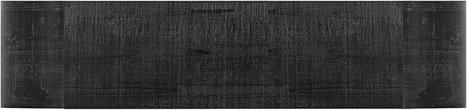 Modern Curved Console Table 52-Inch Narrow Entryway Sofa Table for Living Room Entrance Hallway Furniture, Distressed Black